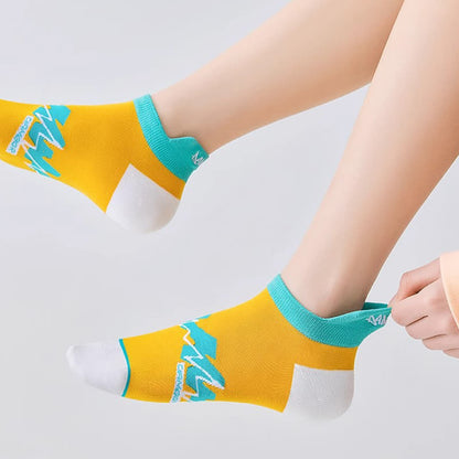 Geometrische Knöchelkompressionssocken aus Baumwolle (5 Paar) - image 9