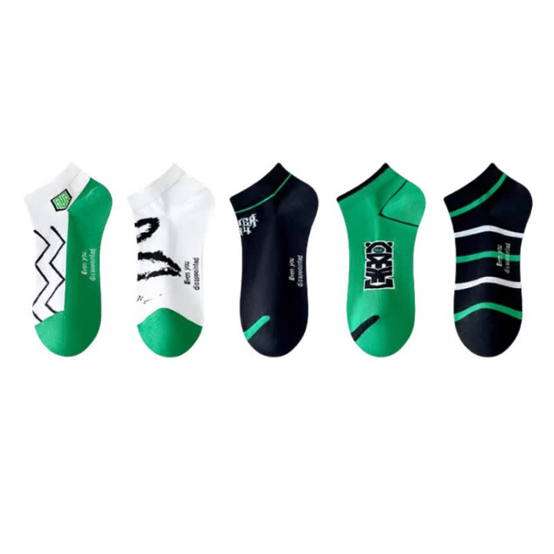 Baumwoll-Söckchen der Streifenserie (5 Paar) - Mehrfarbig - EU36-44 (US3-10) - image 2