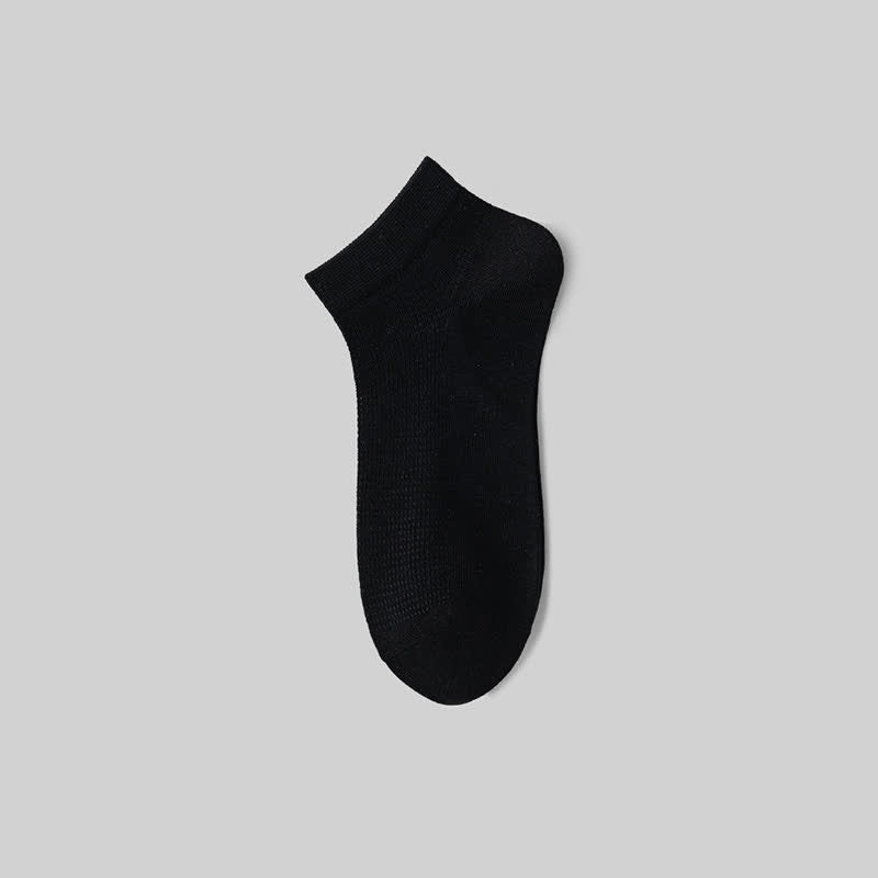 Netzartige, atmungsaktive Knöchelsocken aus Maulbeerseide (5 Paar) - Schwarz - EU36-40 (US3-7) - image 4