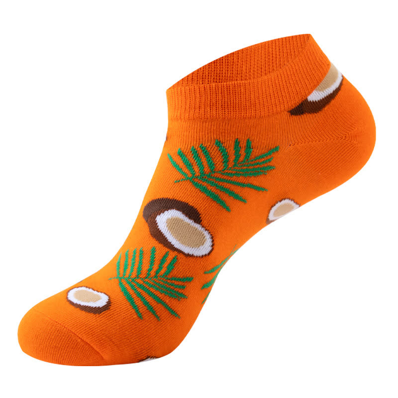 Bunte Söckchen der Fruchtserie (6 Paar) - Orange - EU36-42 (US3-8,5) - image 1