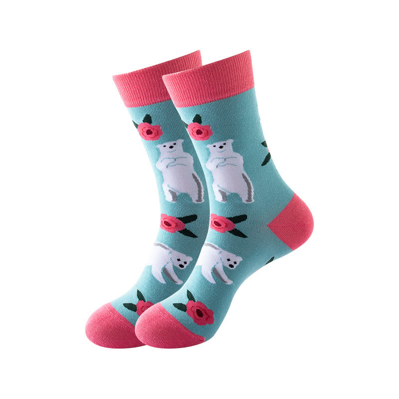 Viertelsocken der Animal-Serie (6 Paar) - Grün - EU36-43 (US3-9) - image 2