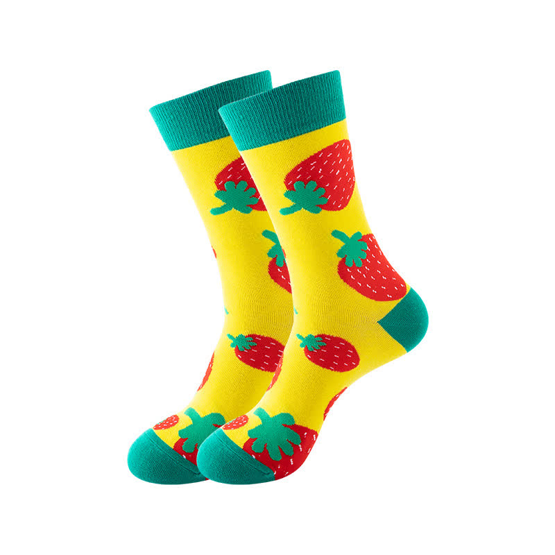 Viertelsocken der Fruits-Serie (6 Paar) - Gelb - EU36-43 (US3-9) - image 3