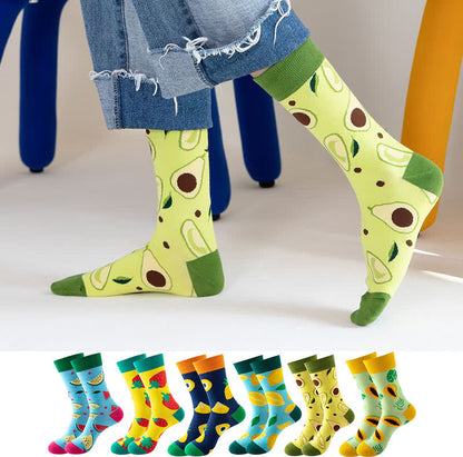 Viertelsocken der Fruits-Serie (6 Paar) - Mehrfarbig - EU36-43 (US3-9) - image 1