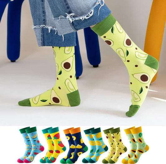 Viertelsocken der Fruits-Serie (6 Paar) - Mehrfarbig - EU36-43 (US3-9) - image 1