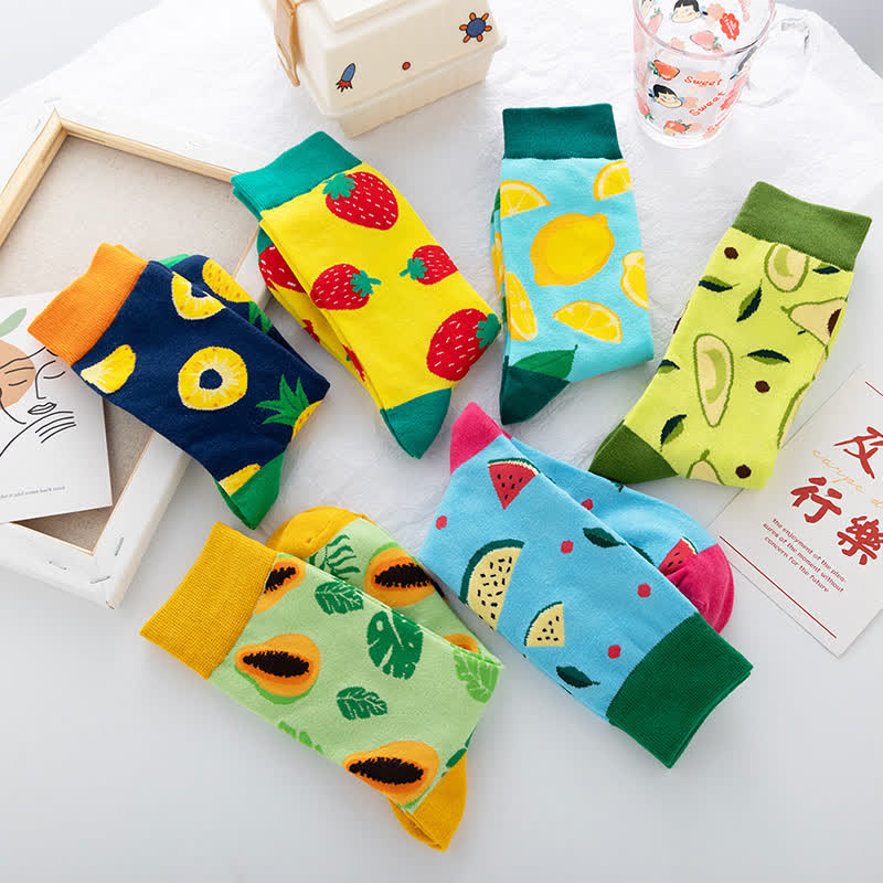 Viertelsocken der Fruits-Serie (6 Paar) - image 2