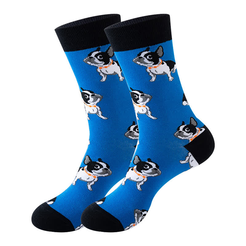 Süße Viertelsocken der Hundeserie (5 Paar) - Blau - EU36-43 (US3-9) - image 5