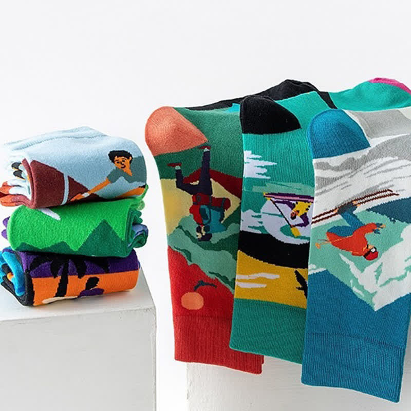 Viertelsocken der Outdoor Sports Print-Serie (5 Paar) - image 2