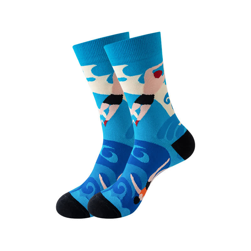 Viertelsocken der Outdoor Sports Print-Serie (5 Paar) - Dunkelblau - EU36-43 (US3-9) - image 8