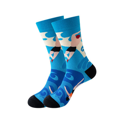 Viertelsocken der Outdoor Sports Print-Serie (5 Paar) - Dunkelblau - EU36-43 (US3-9) - image 8