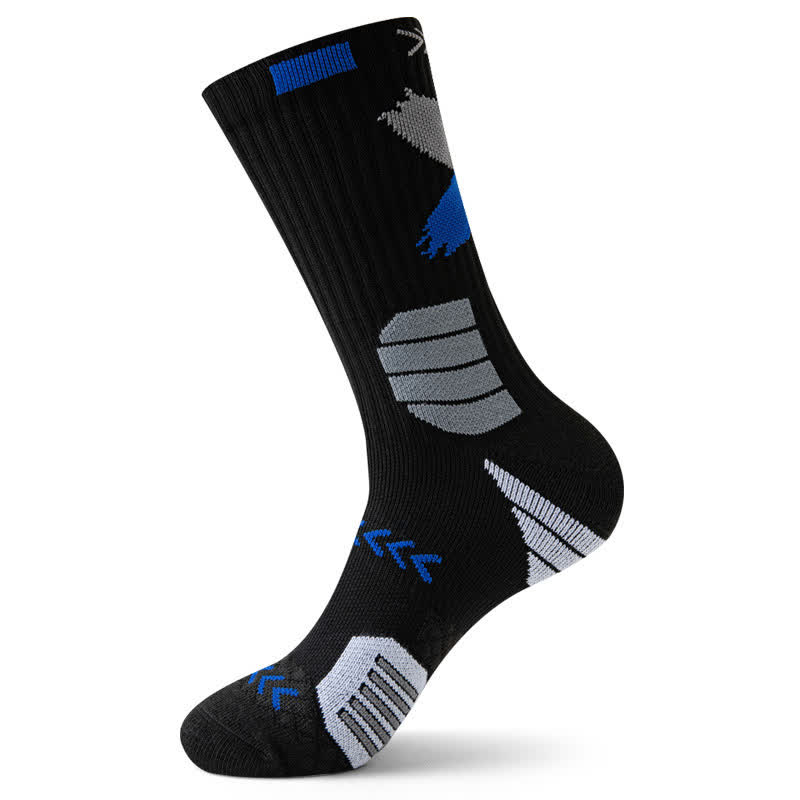 Sport-Kompressionssocken mit Pfeilgrafikdruck (5 Paar) - Schwarz - EU39-44 (US6-10) - image 6