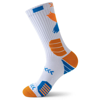 Sport-Kompressionssocken mit Pfeilgrafikdruck (5 Paar) - Orange - EU39-44 (US6-10) - image 7