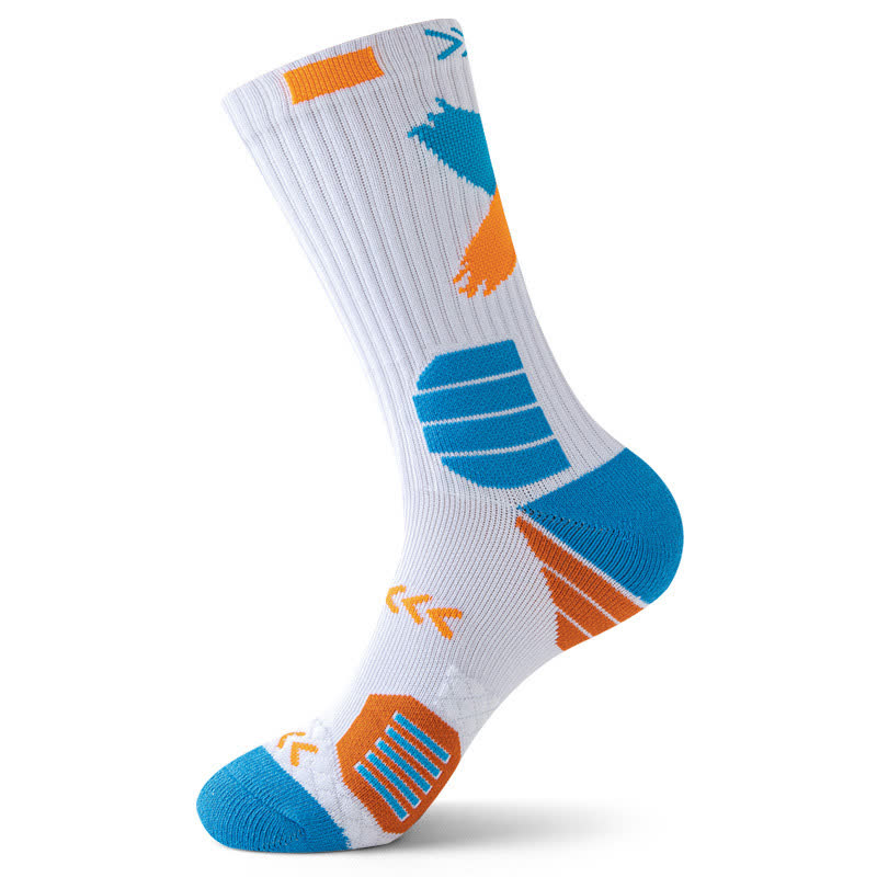 Sport-Kompressionssocken mit Pfeilgrafikdruck (5 Paar) - Blau&Orange - EU39-44 (US6-10) - image 12