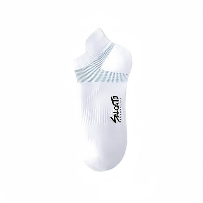 Anti-Blasen-Kompressionssocken aus Baumwolle für sportliche Knöchel (5 Paar) - Weiß - EU39-44 (US6-10) - image 4