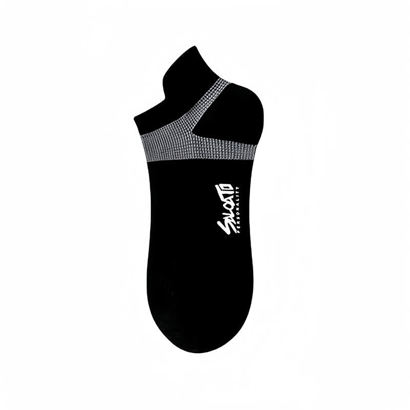 Anti-Blasen-Kompressionssocken aus Baumwolle für sportliche Knöchel (5 Paar) - Schwarz - EU39-44 (US6-10) - image 5