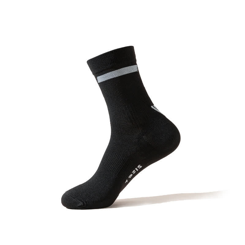 Radsport-Kompressionssocken mit Farbblock-Muster (7 Paar) - Schwarz - EU39-43 (US6-9) - image 3