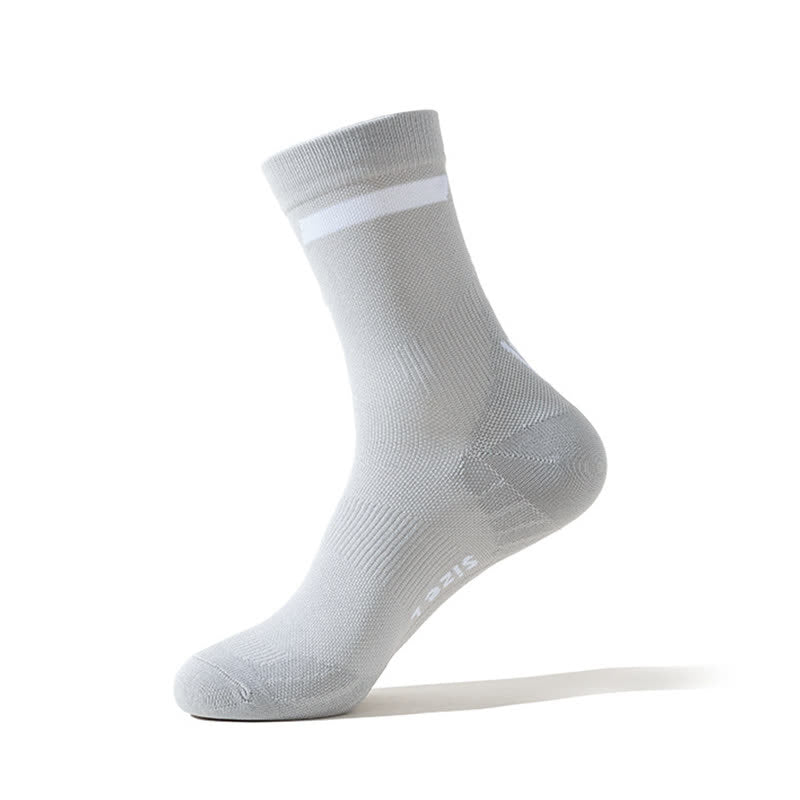 Radsport-Kompressionssocken mit Farbblock-Muster (7 Paar) - Grau - EU39-43 (US6-9) - image 7