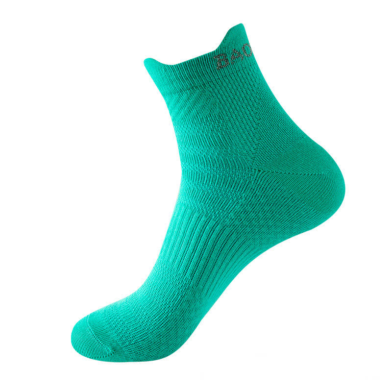 Sport-Knöchelkompressionssocken aus Baumwolle der Bright Color Series (9 Paar) - Grün - EU36-43 (US3-9) - image 11