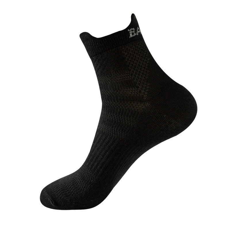 Sport-Knöchelkompressionssocken aus Baumwolle der Bright Color Series (9 Paar) - Schwarz - EU36-43 (US3-9) - image 9