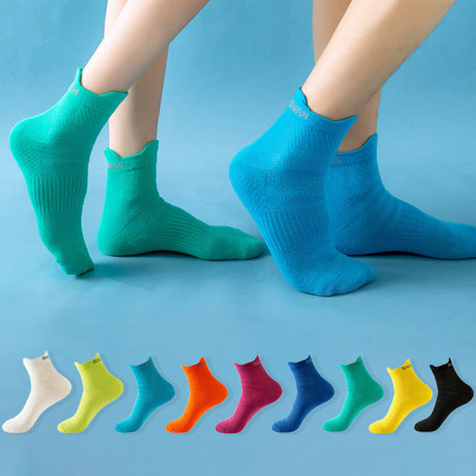 Sport-Knöchelkompressionssocken aus Baumwolle der Bright Color Series (9 Paar) - Mehrfarbig - EU36-43 (US3-9) - image 1