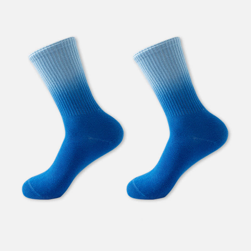 Viertel-Kompressionssocken mit Farbverlaufsblock (6 Paar) - Blau - EU35-42 (US3-8,5) - image 11