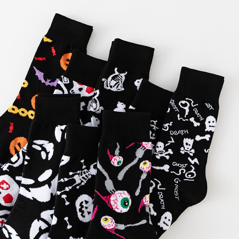 Halloween-Viertel-Socken der Black Series in Übergröße (8 Paar) - image 6