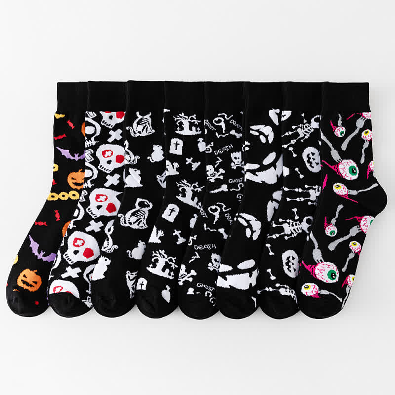 Halloween-Viertel-Socken der Black Series in Übergröße (8 Paar) - image 2