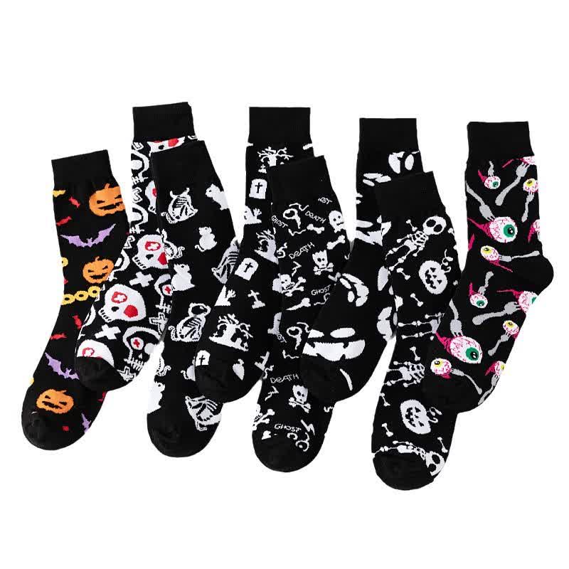 Halloween-Viertel-Socken der Black Series in Übergröße (8 Paar) - Schwarz - Satz - EU37-46 (US4-12) - image 3