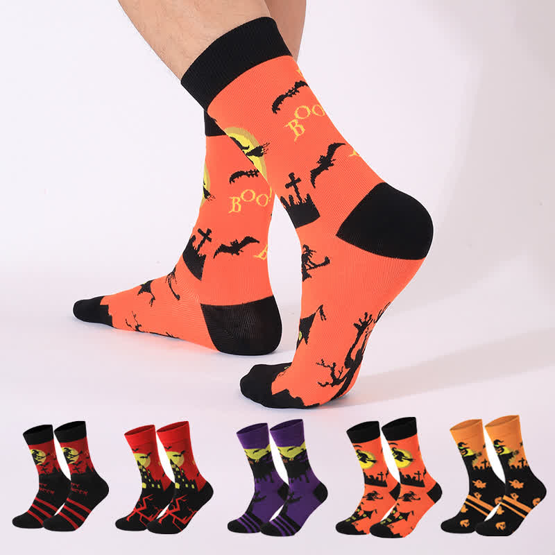 Halloween-Nacht-Serie Viertelsocken (5 Paar) - image 0