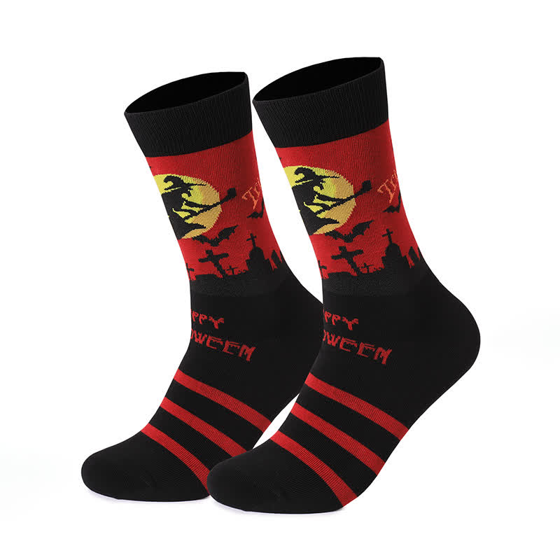 Viertelsocken der Halloween Night-Serie in Übergröße (5 Paar) - Wein - EU37-46 (US4-12) - image 4