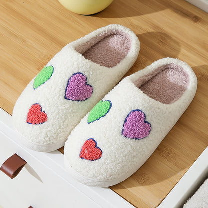 Hausschuhe mit Herz-Print in Übergröße - Weiß - EU43-44 (US9-10) - image 1