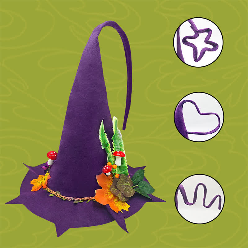 Halloween Ahornblatt Pilz Zauberer Hut - image 1