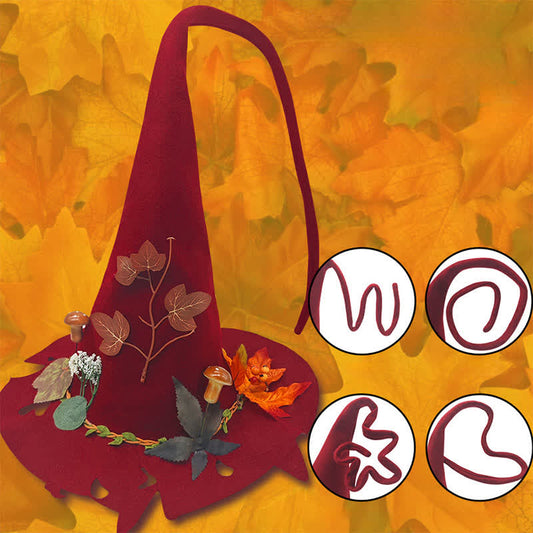 Halloween Red Leaf Zaubererhut - image 1