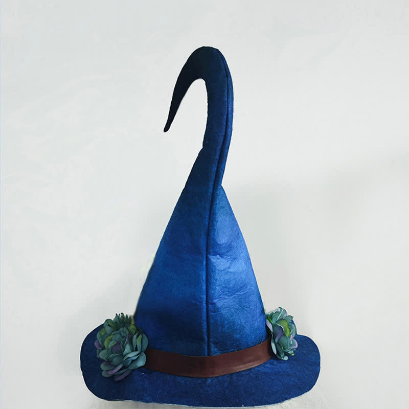 Halloween Hexenhut mit Blumenmuster in Blau - image 4