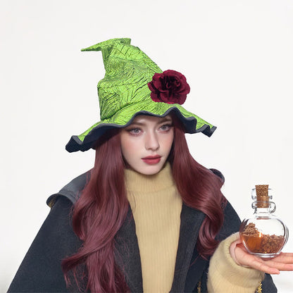 Funkelnder Halloween-Party-Hexenhut - Grün - Einheitsgröße - image 7