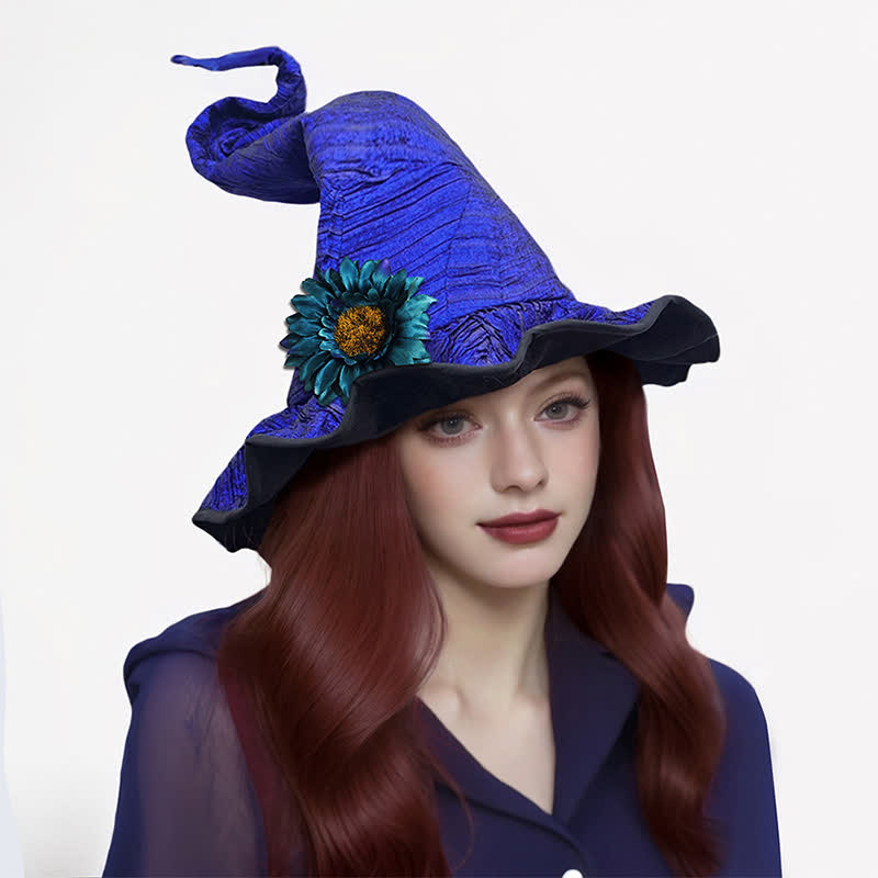 Funkelnder Halloween-Party-Hexenhut - Blau - Einheitsgröße - image 2
