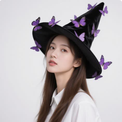 Übergröße Halloween Schmetterling Hexenhut - image 1