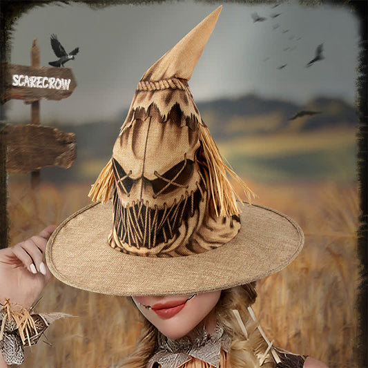 Halloween-Vogelscheuchen-Hexenhut in Übergröße - image 1