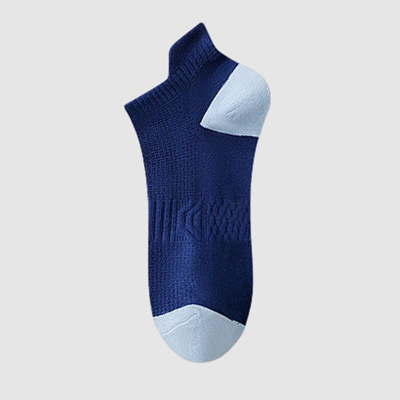 Schweißableitende, atmungsaktive Knöchel-Kompressionssocken aus Baumwollnetz (5 Paar) - Marineblau - EU40-44 (US7-10) - image 6
