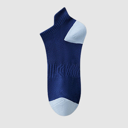 Schweißableitende, atmungsaktive Knöchel-Kompressionssocken aus Baumwollnetz (5 Paar) - Marineblau - EU40-44 (US7-10) - image 6