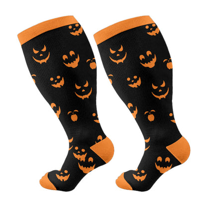 Kompressionsstrümpfe mit Röntgenkatzenmotiv in Übergröße (3 Paar) - Orange (1 Paar) - 4XL - image 6