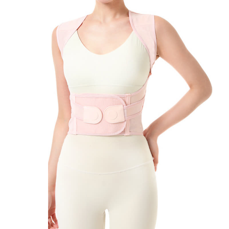 Atmungsaktive, elastische Schulterstütze zur Haltungskorrektur - Rosa - 3XL - image 5
