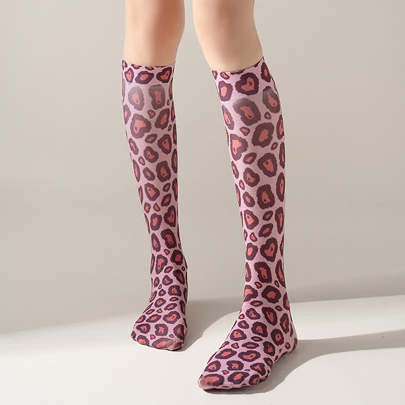 Kniestrümpfe mit wildem Leoparden-Camouflage-Print (5 Paar) - image 9