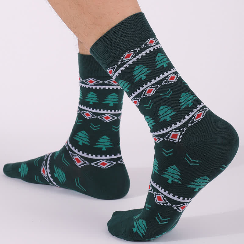 Weihnachtssocken mit Elchbaum-Motiv (3 Paar) - image 2