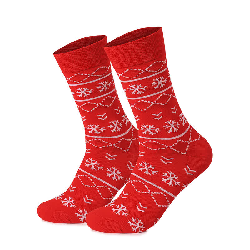 Weihnachtssocken mit Elchbaum-Motiv (3 Paar) - Rot - EU36-46 (US4-12) - image 7