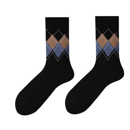 Viertelsocken im britischen Stil mit Rautenmuster (4 Paar) - image 13