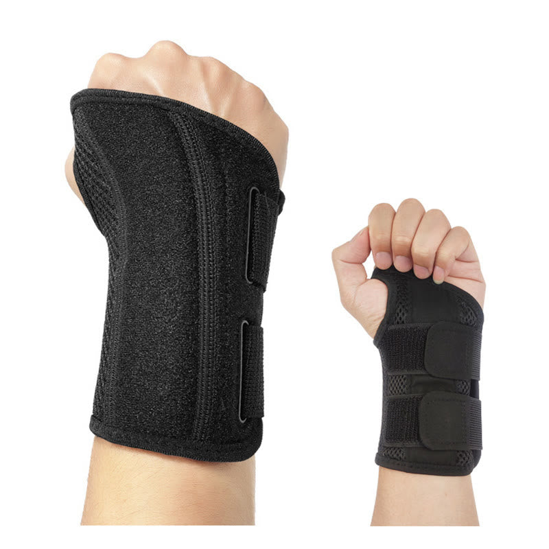 Einfarbige, atmungsaktive Kompressions-Handgelenkstützen - Schwarz - L/XL - image 3