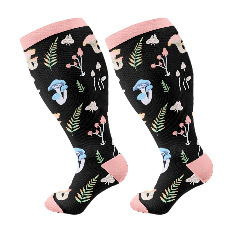 Kompressionsstrümpfe im Pilzstil in Übergröße (3 Paar) - Rosa (1 Paar) - 4XL - image 7