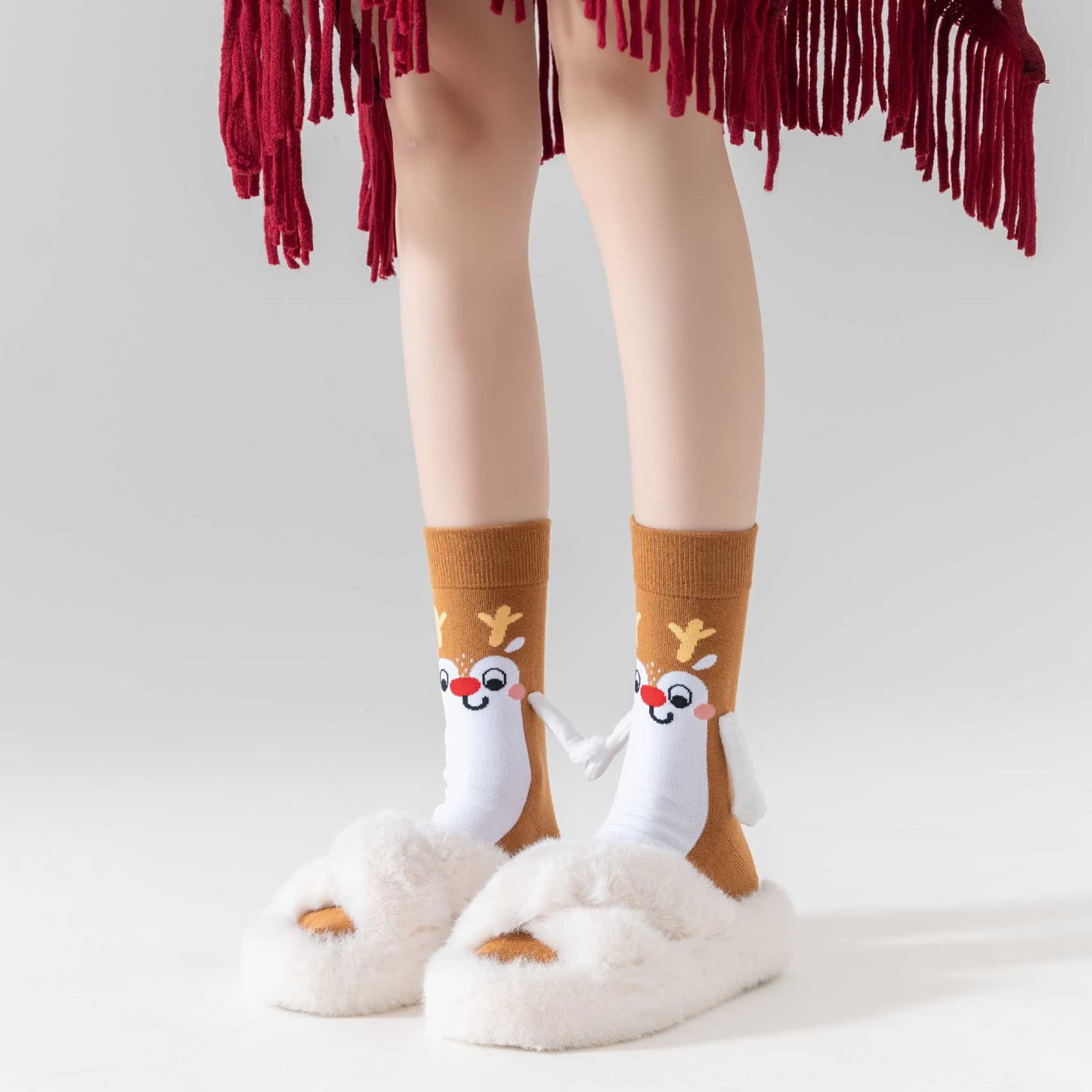 Lustige Hand-in-Hand-Viertel-Socken in Übergröße (3 Paar) - image 10