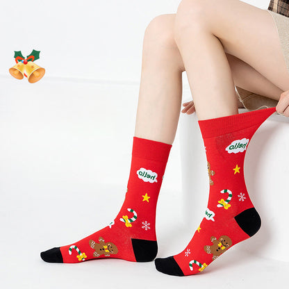 Viertelsocken mit Weihnachtsmuster in Übergröße (3 Paar) - image 1