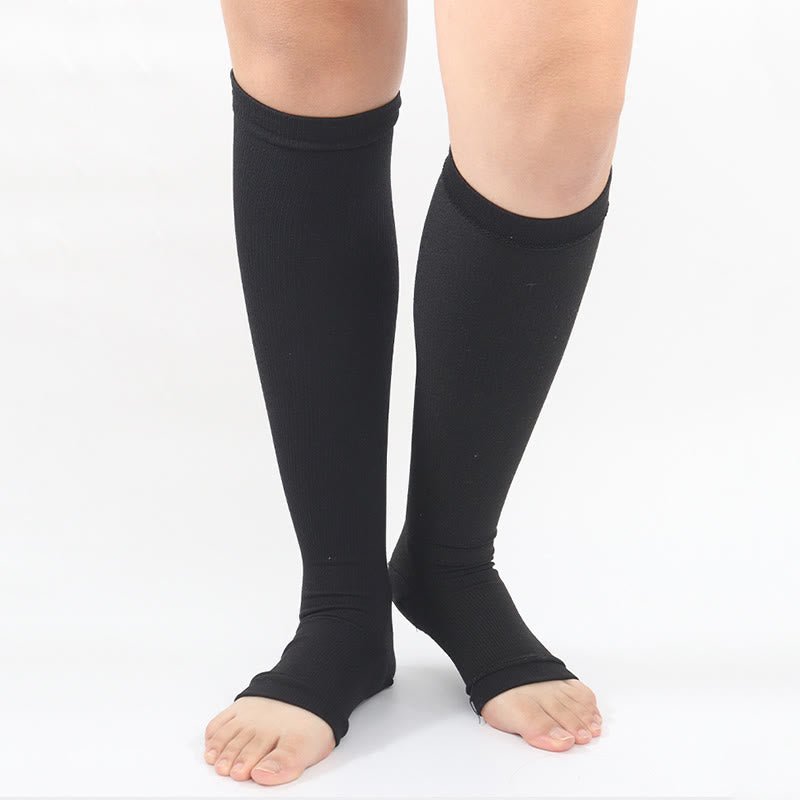 Nahtlose Komfort-Kompressionsstrümpfe in Übergröße (4 Paar) - Schwarz - EU36-42 (US3-8,5) - image 0